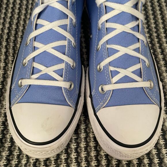 Converse platform hi top blue sneaker women’s shoe size 10 - Picture 7 of 11